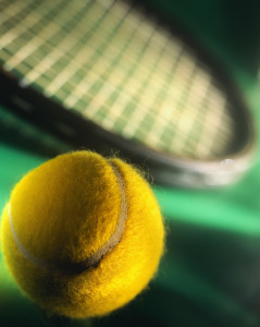 Tennis Ball and Racquet